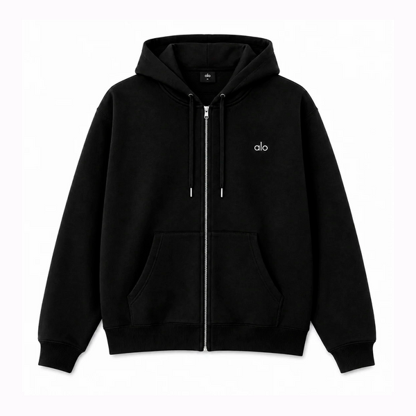 ALO FULL ZIPPER BLACK