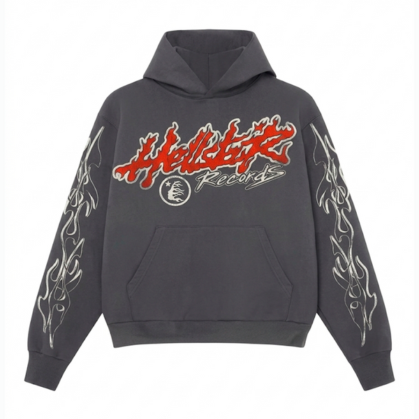 HELLSTAR RECORDS TOUR HOODIE FADED BLACK
