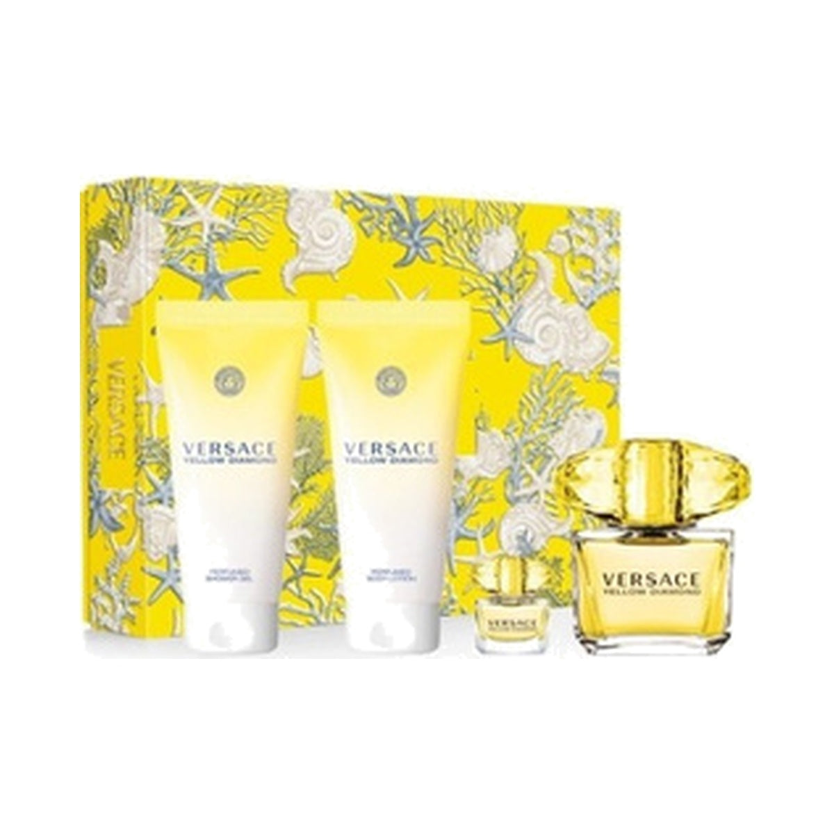 Versace Yellow Diamond Set 4 Piezas (Caja Conchas)