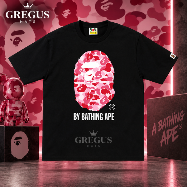 BAPE A Bathing Ape – Pink Camo Big Ape Head Tee.