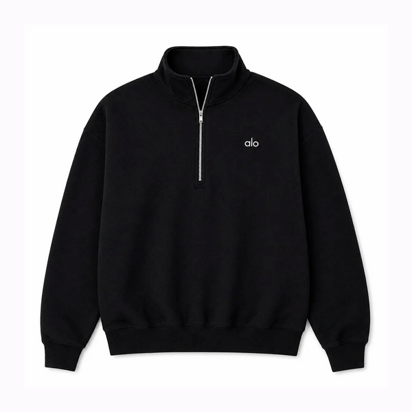 ALO ZIPPER 1/4 BLACK
