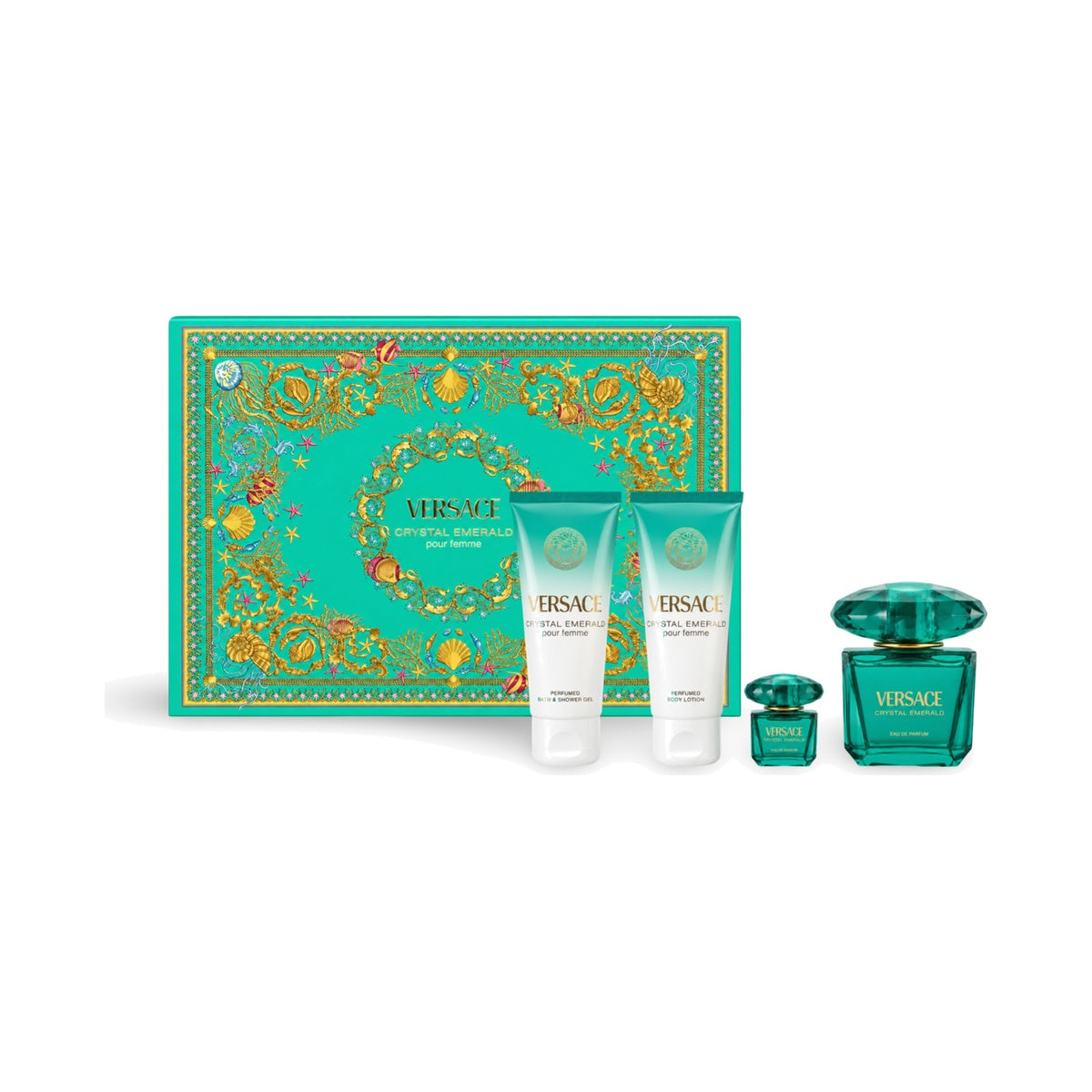 Versace Crystal Emerald Set 4 Piezas